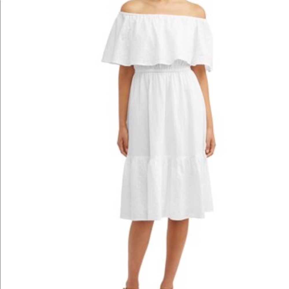 Off Shoulder White Summer Dress - Picture 11 of 13